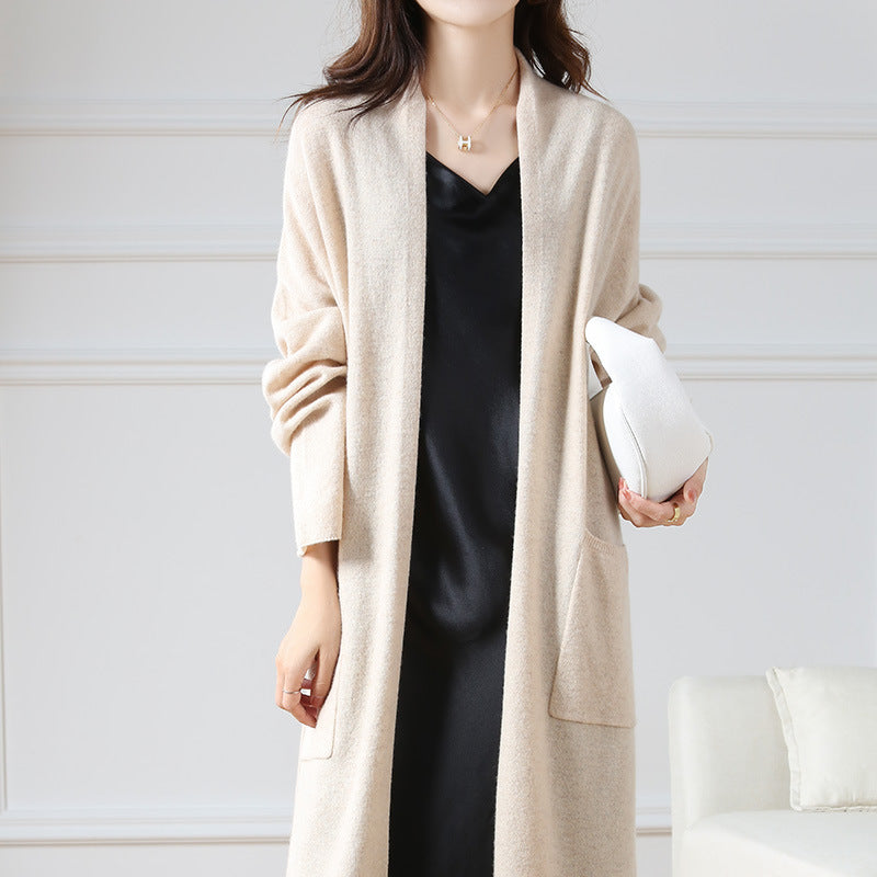 Super Long Cashmere Cardigan Women Multiple Color and Sizes available