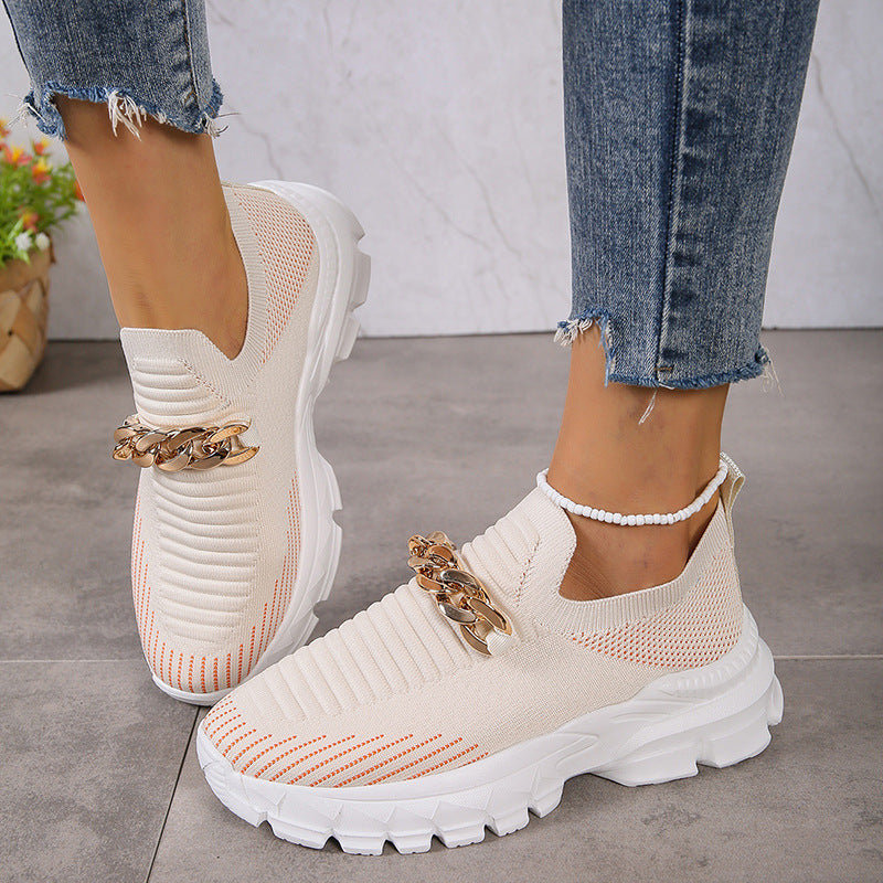 Fishnet Slip On Sneakers