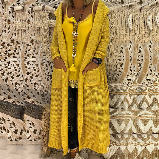 Sweater New Knitted Cardigan Hooded Jacket