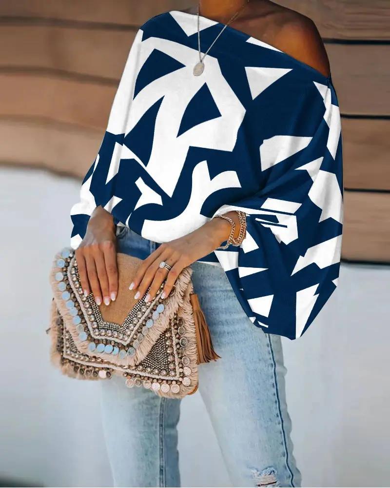 Slant Shoulder Loose Top