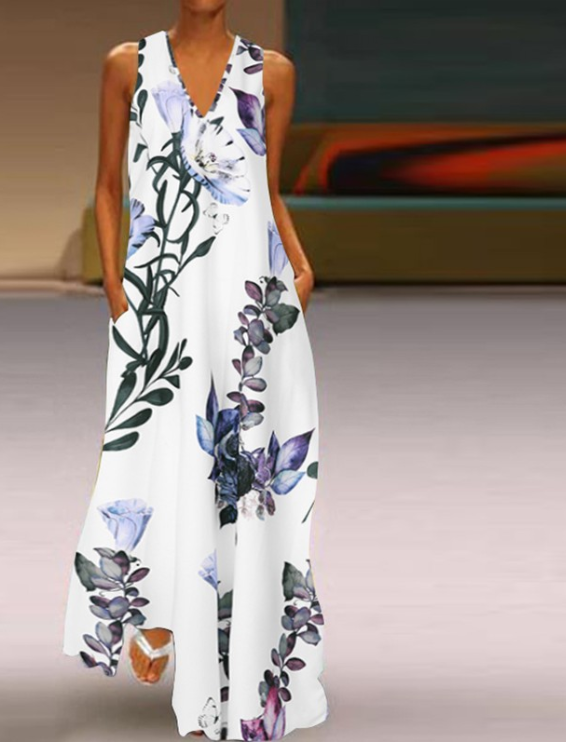 Long Flowery Dress