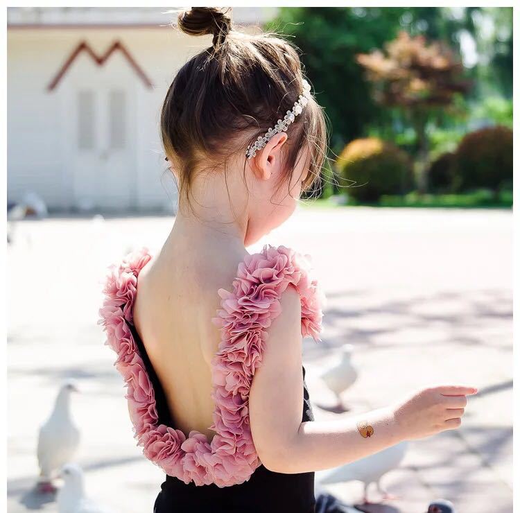 Flower halter mother and daughter swimsuit