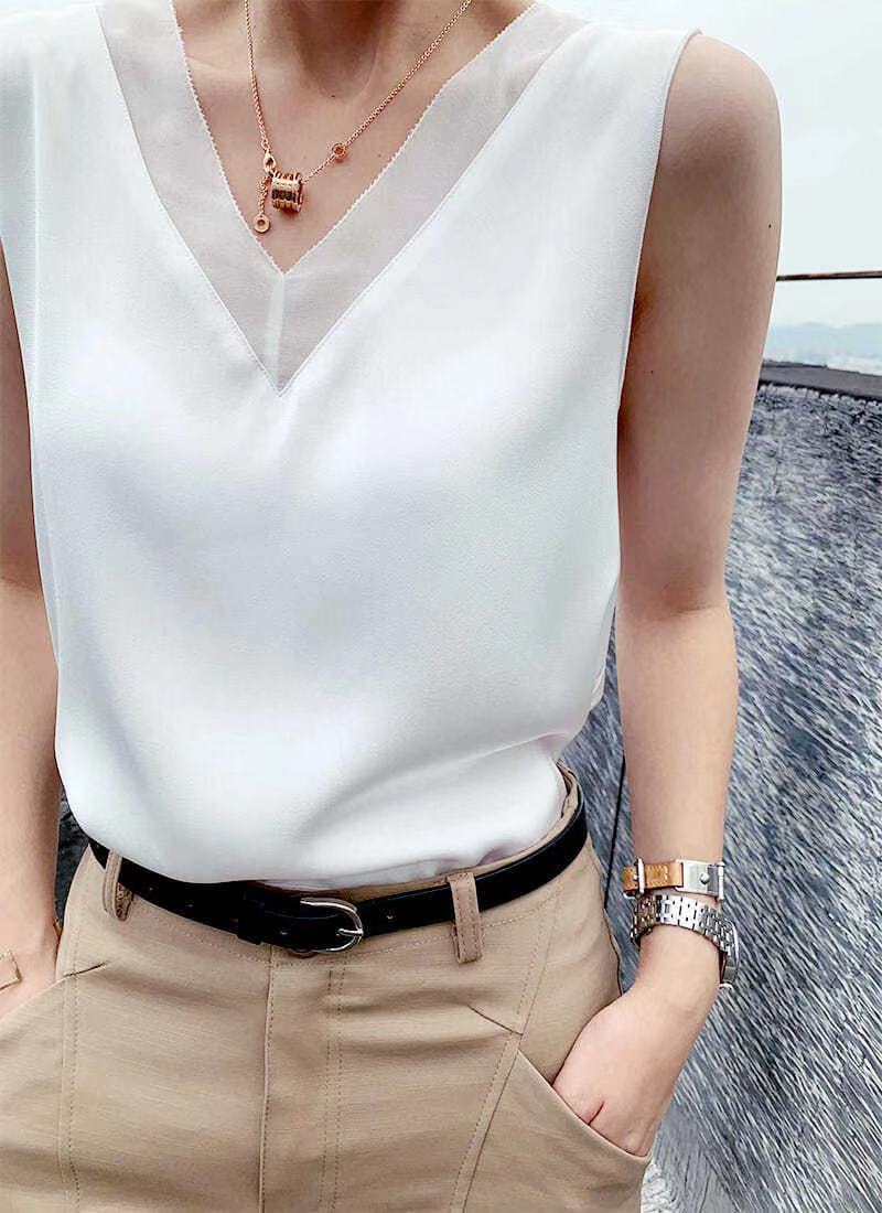 French Style Silk Top