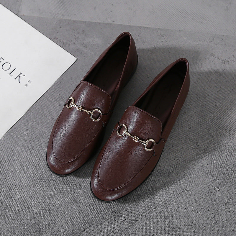 Women British College Style Retro Large Size Women'S Shoes