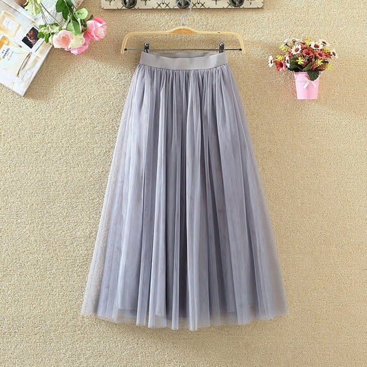 New Skirts Women's High Waist Mid-Length A-Line Skirt
