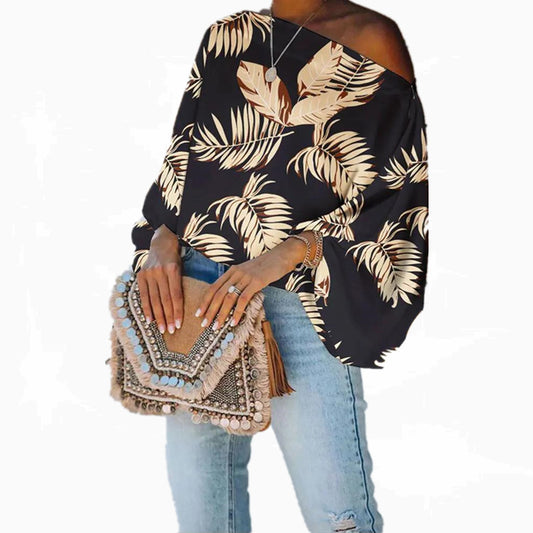 Slant Shoulder Loose Top