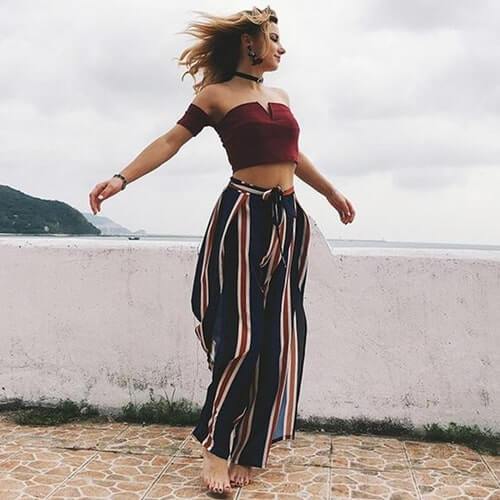 Skirt Pants With Side Splits
