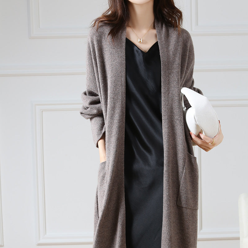 Super Long Cashmere Cardigan Women Multiple Color and Sizes available