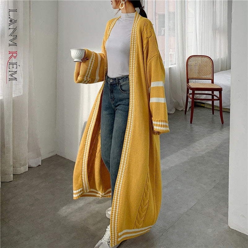 Over Knee Long Wool Cardigan Women All season