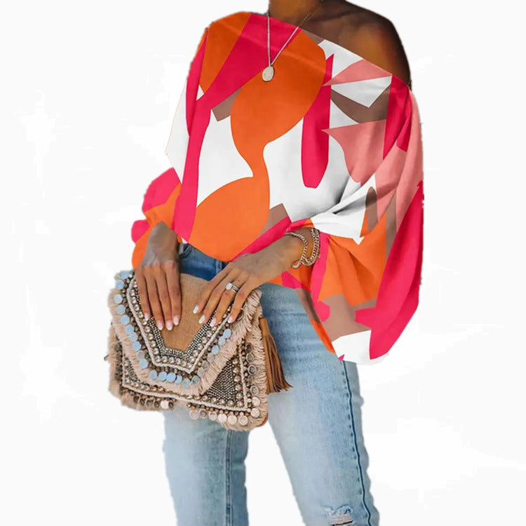 Slant Shoulder Loose Top