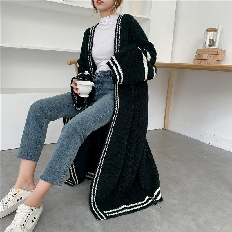 Over Knee Long Wool Cardigan Women All season