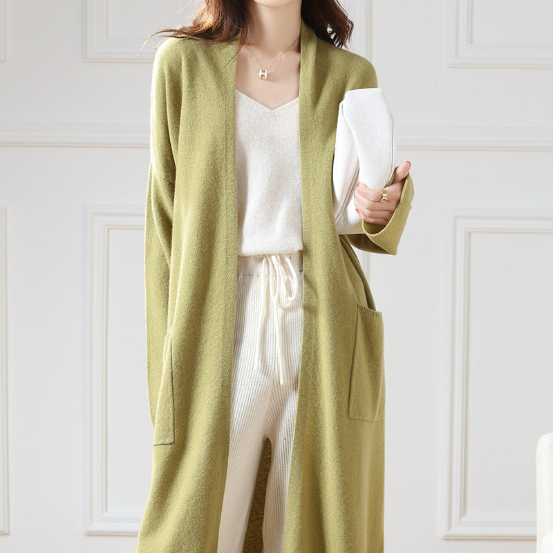 Super Long Cashmere Cardigan Women Multiple Color and Sizes available