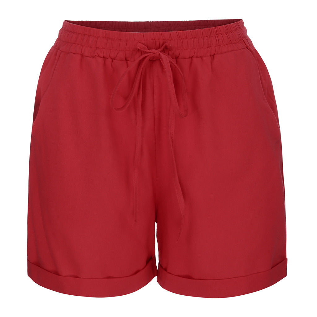 Solid Color Cotton Shorts