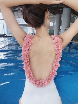 Flower halter mother and daughter swimsuit