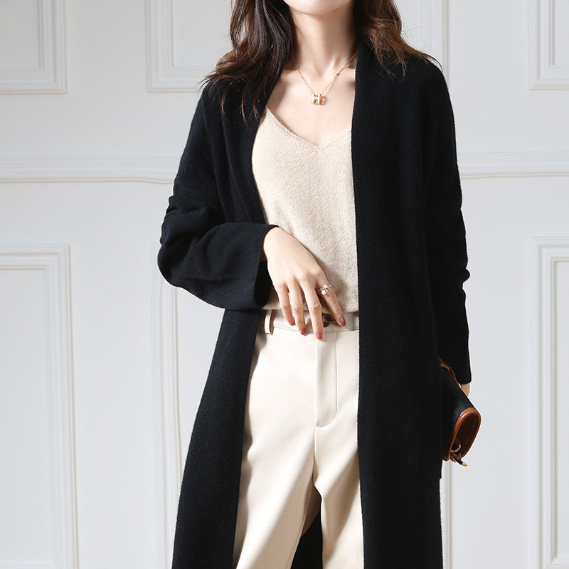 Super Long Cashmere Cardigan Women Multiple Color and Sizes available