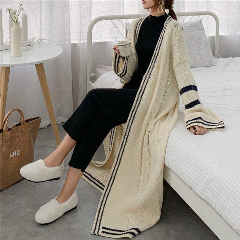 Over Knee Long Wool Cardigan Women All season