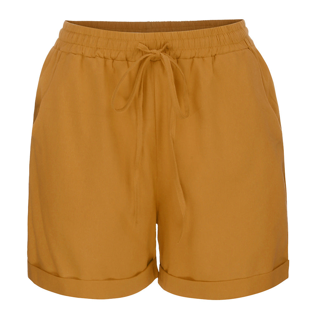 Solid Color Cotton Shorts