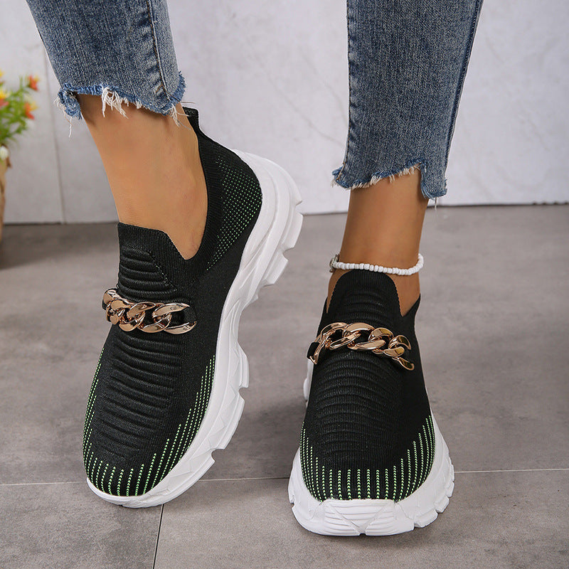 Fishnet Slip On Sneakers