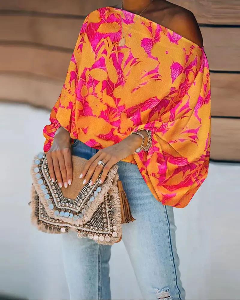 Slant Shoulder Loose Top