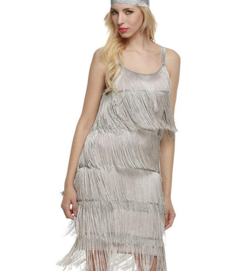 Fringe Sleeveless Slim Dress