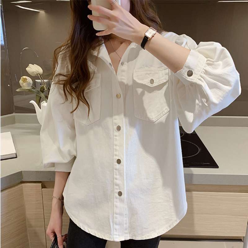 Pockets Long Sleeve Blouse