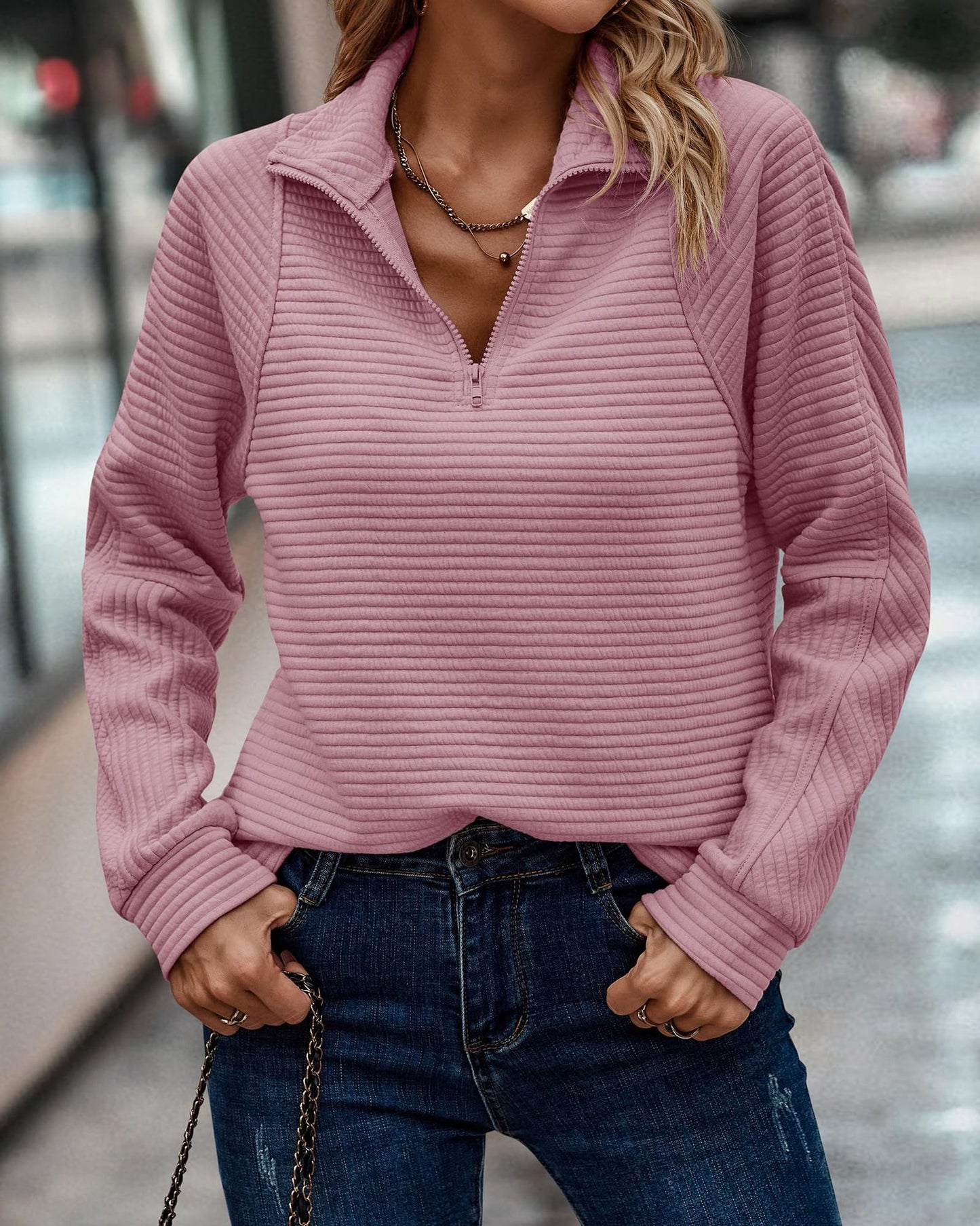 Zipper Pull-over Sweater