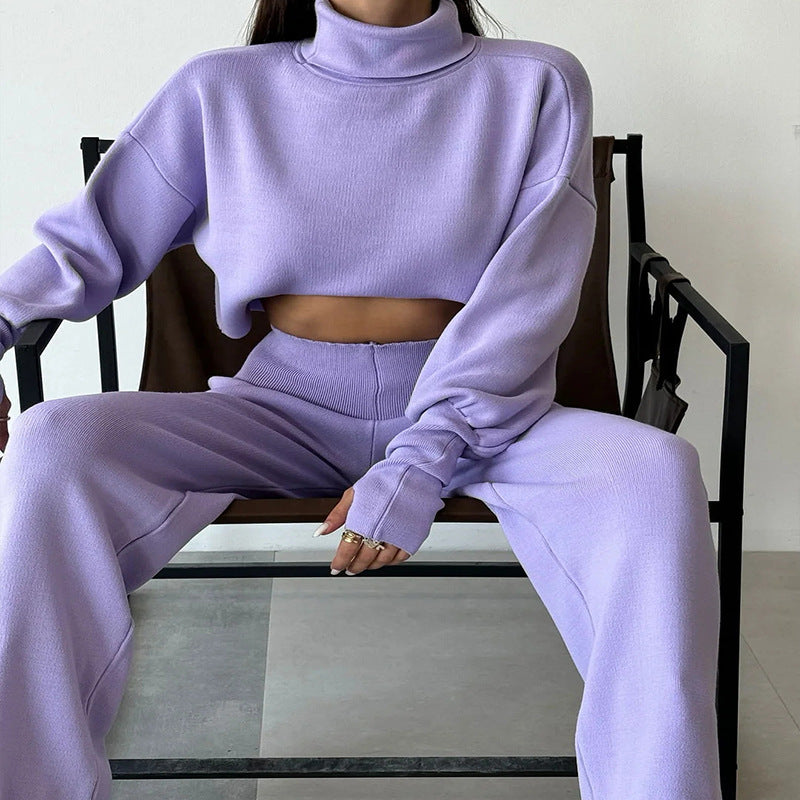 Turtleneck Loose Knitted Loungewear Set