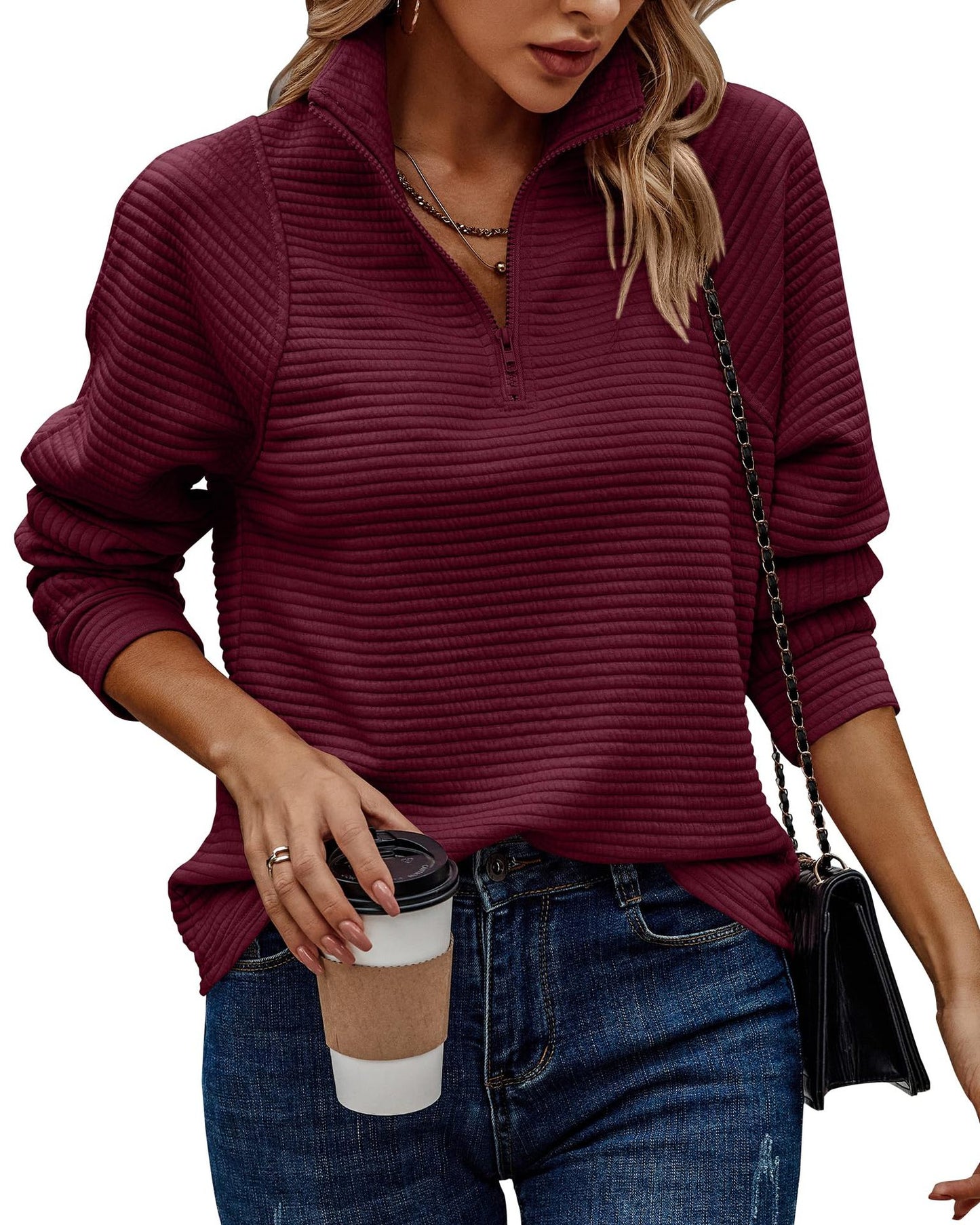 Zipper Pull-over Sweater