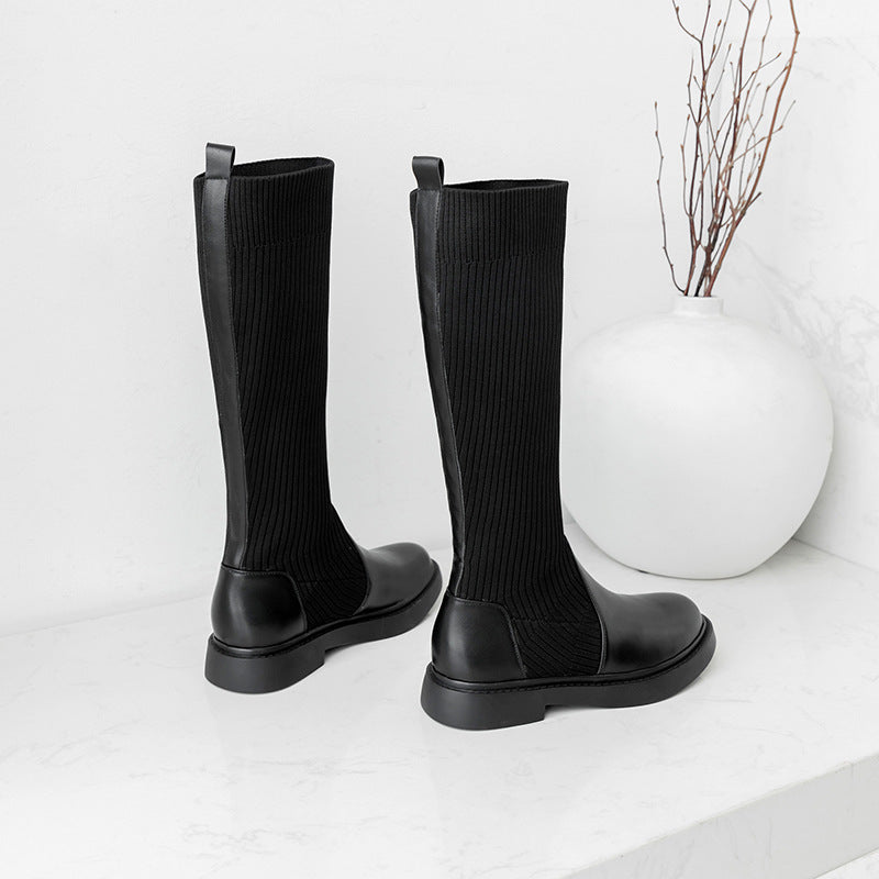 Knitted Elastic Stocking Boots Women Net Celebrity Ins All-match Boots