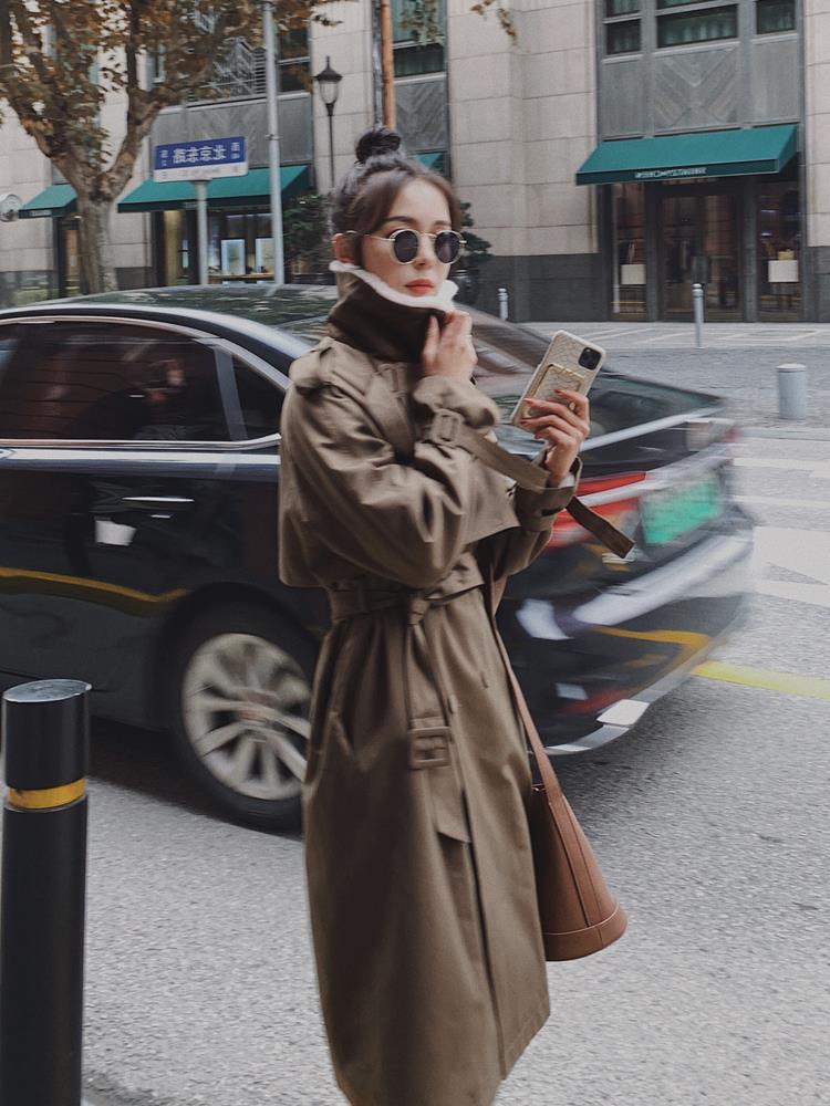 Winter Plus Velvet Thick Coat Mid-length Cotton-padded Jacket with pockets