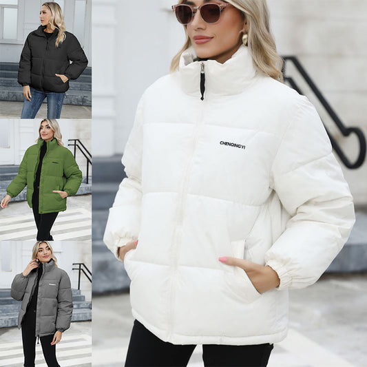 Winter Coat Women Casual Windproof Down Cotton Coat Outwear