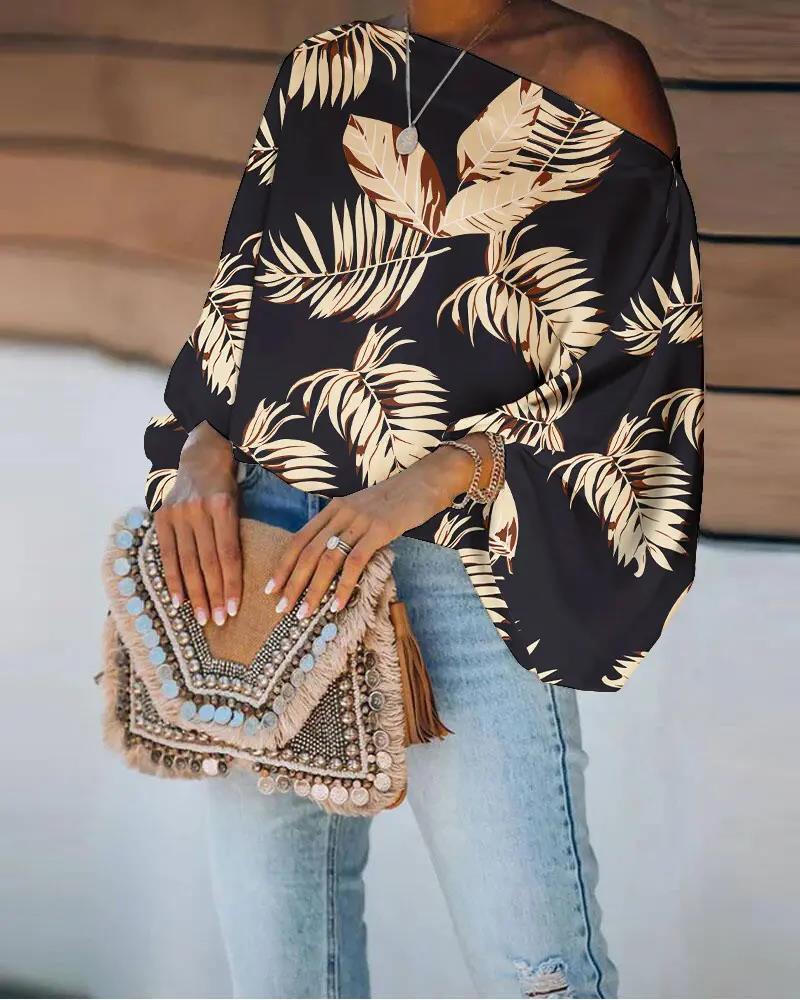 Slant Shoulder Loose Top