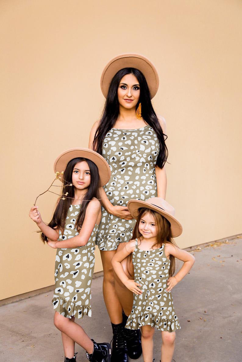 Suspender Mother And Daughter Skirt