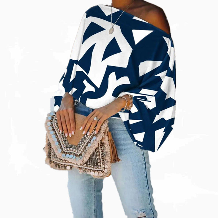 Slant Shoulder Loose Top