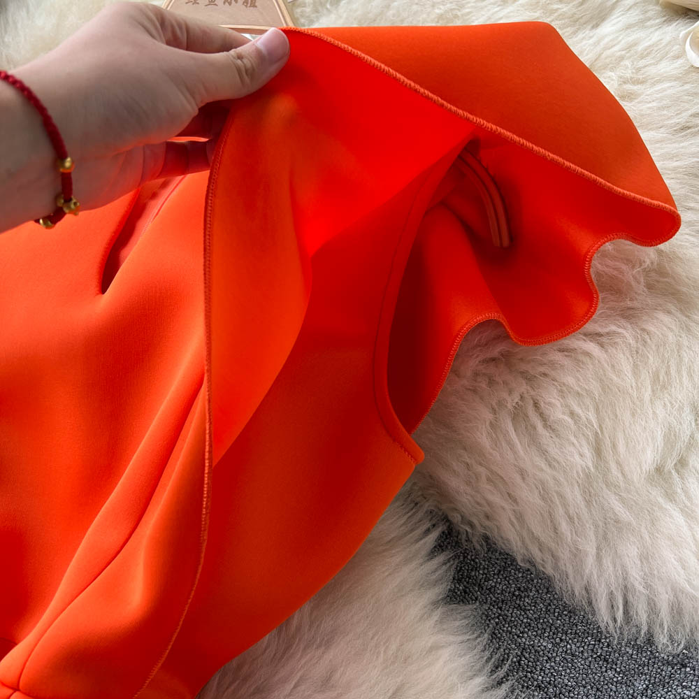 Irregular Waist Up Large Swing Dress Skirt
