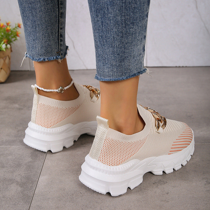 Fishnet Slip On Sneakers