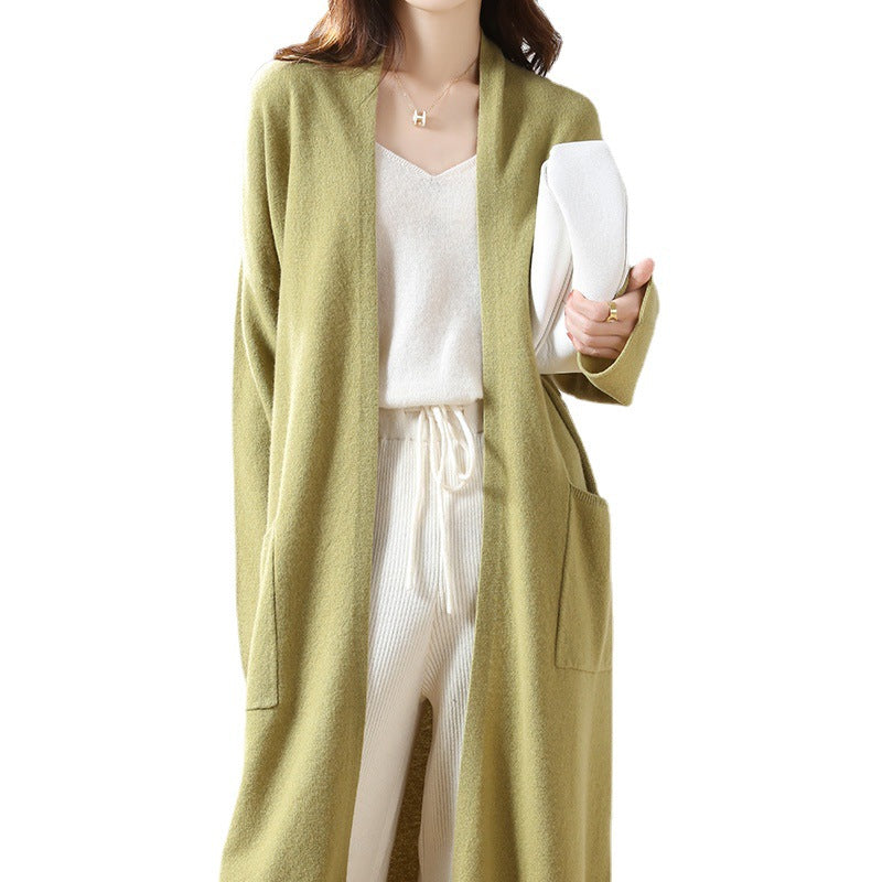 Super Long Cashmere Cardigan Women Multiple Color and Sizes available