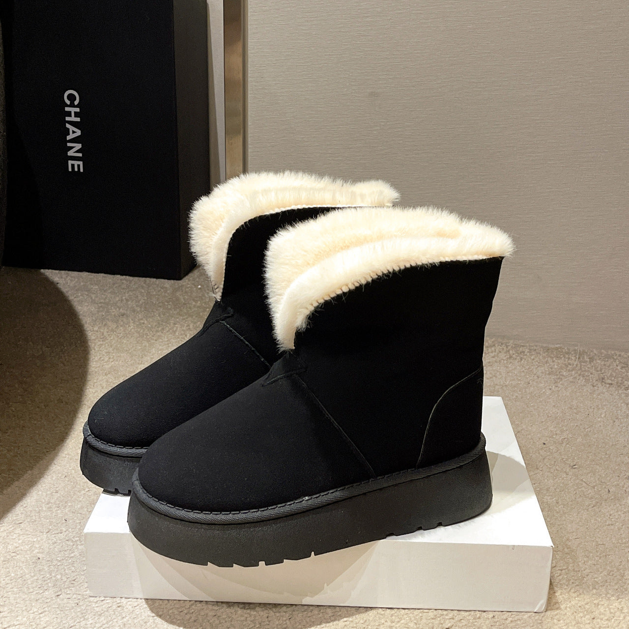 Snow Boots Foldable Fleece Cotton Plush