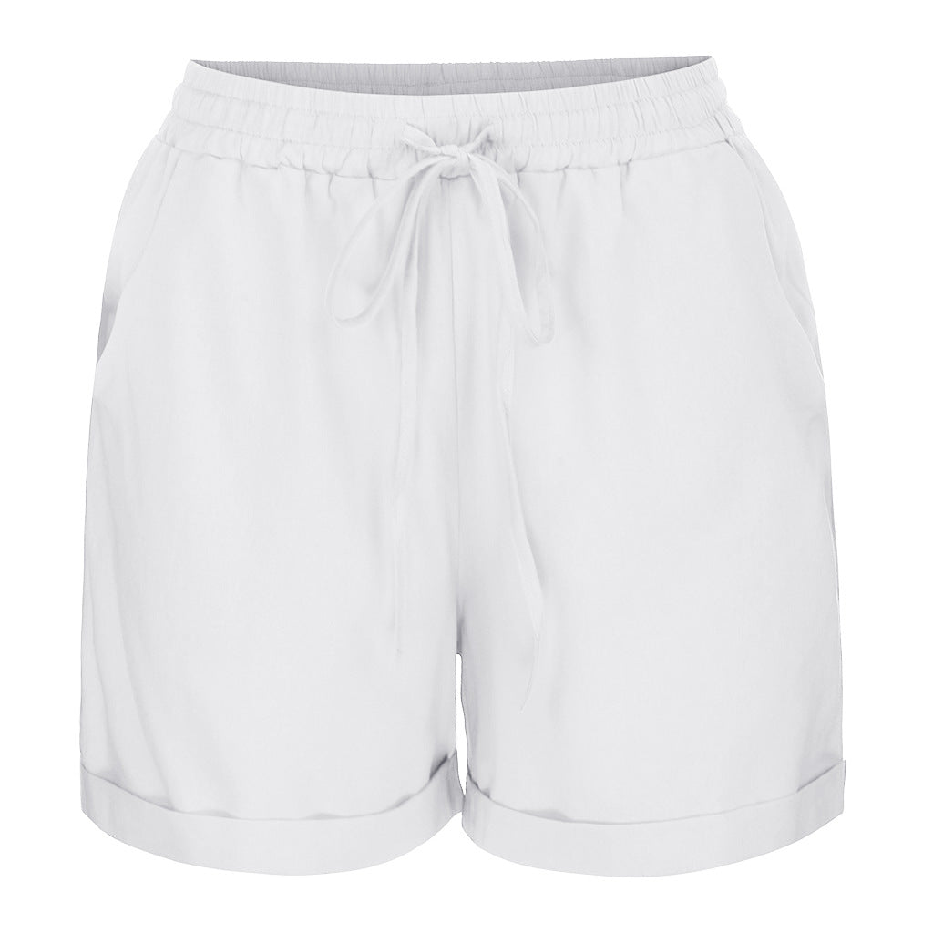 Solid Color Cotton Shorts