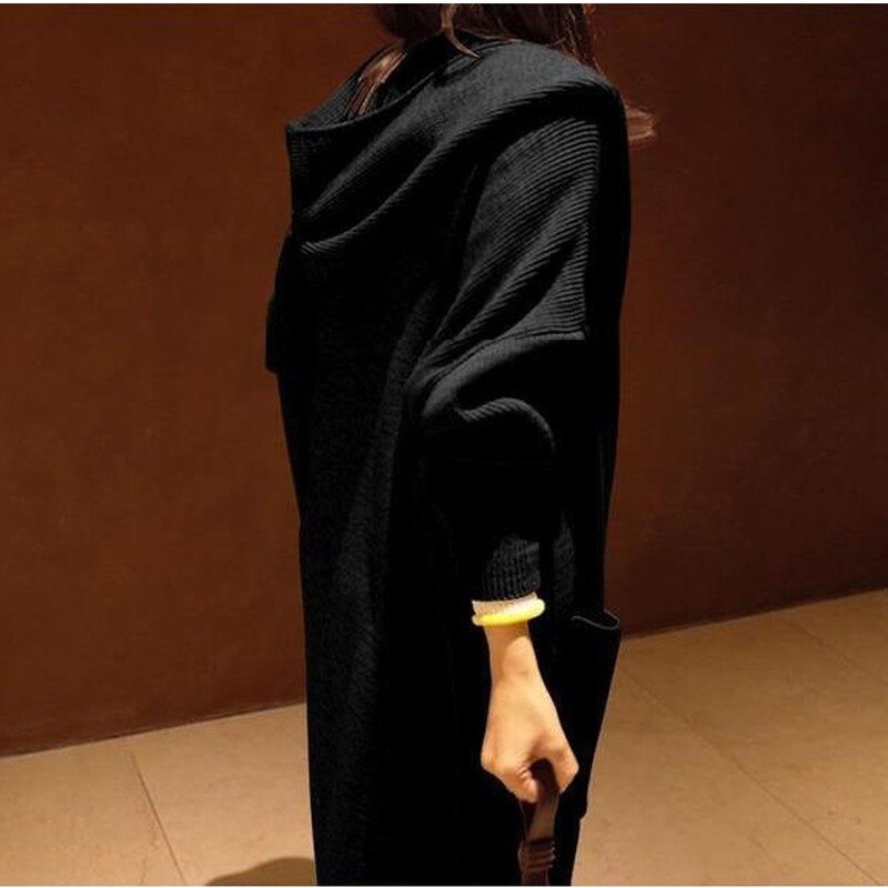 Long Sleeve Over Knee Wool Cardigan