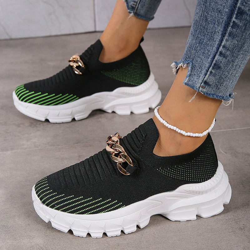 Fishnet Slip On Sneakers