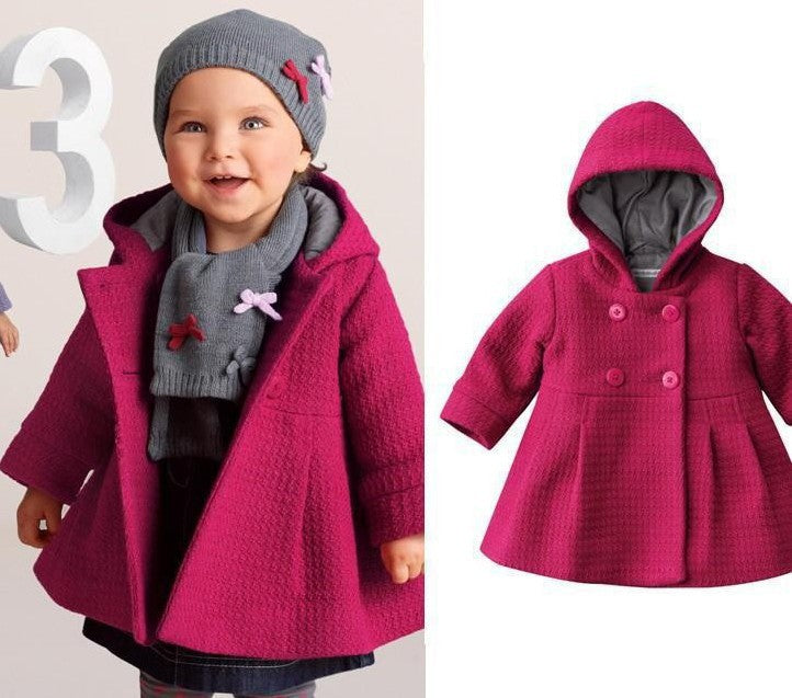 Kiethleen Winter Coat | Winter new little girl hooded jacket 3 colors