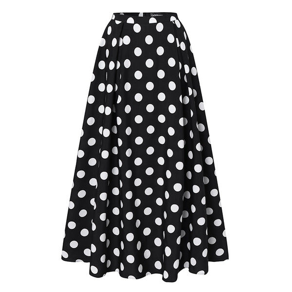 Women's Skirt Retro Dots Large Swing Dress