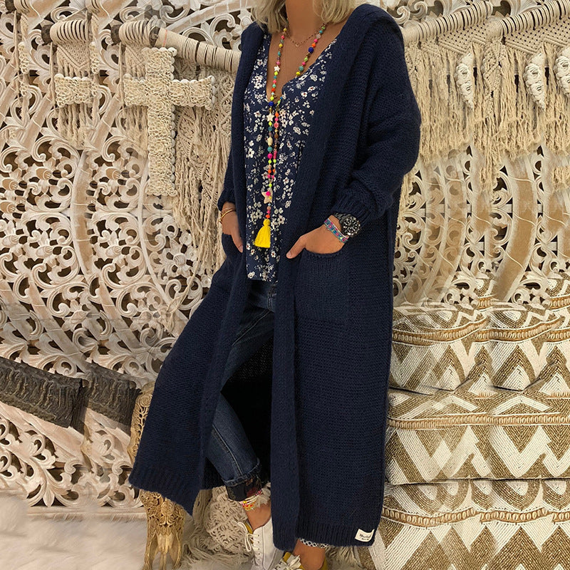 Sweater New Knitted Cardigan Hooded Jacket