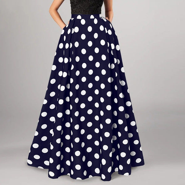 Women's Skirt Retro Dots Large Swing Dress