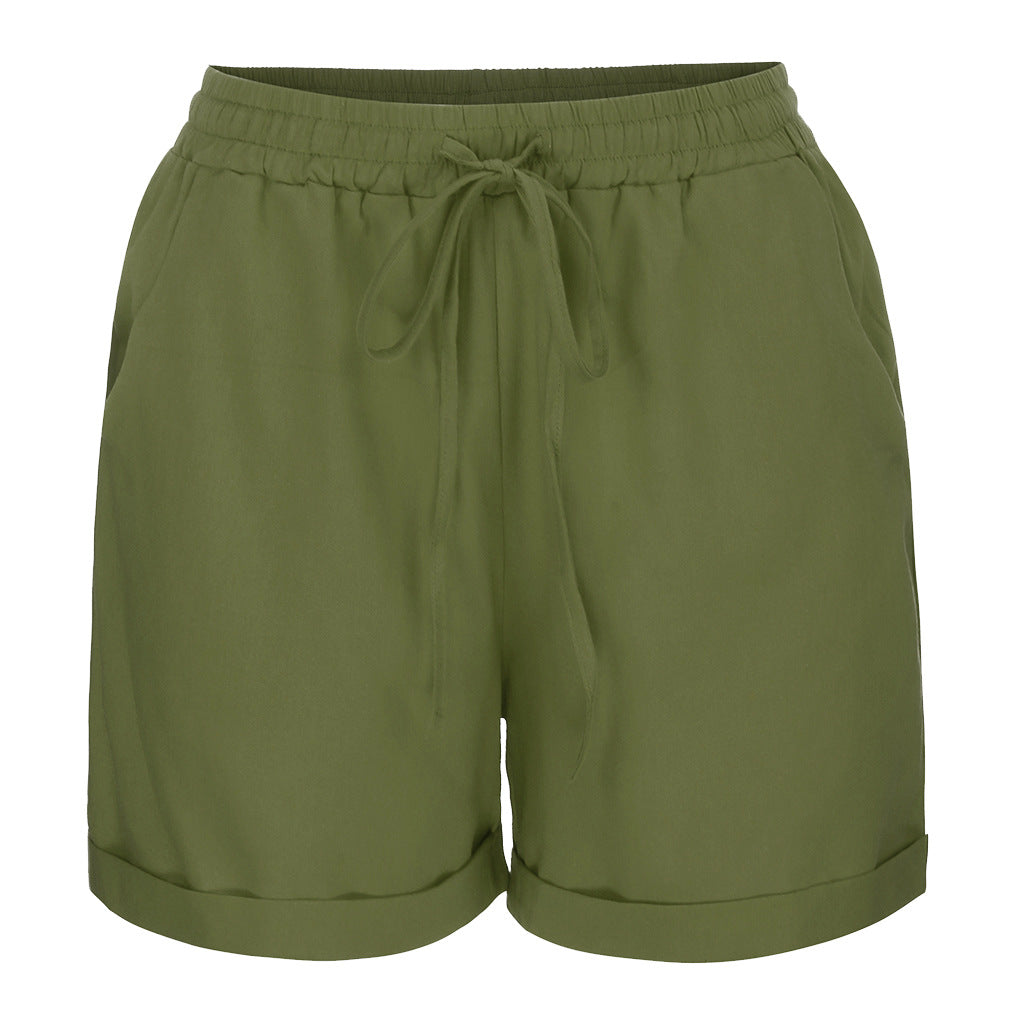 Solid Color Cotton Shorts