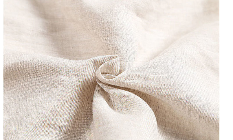 Pure Linen Korean Wide Leg Pants Women Loose Rope