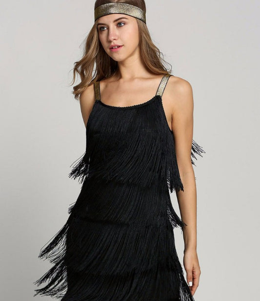 Fringe Sleeveless Slim Dress